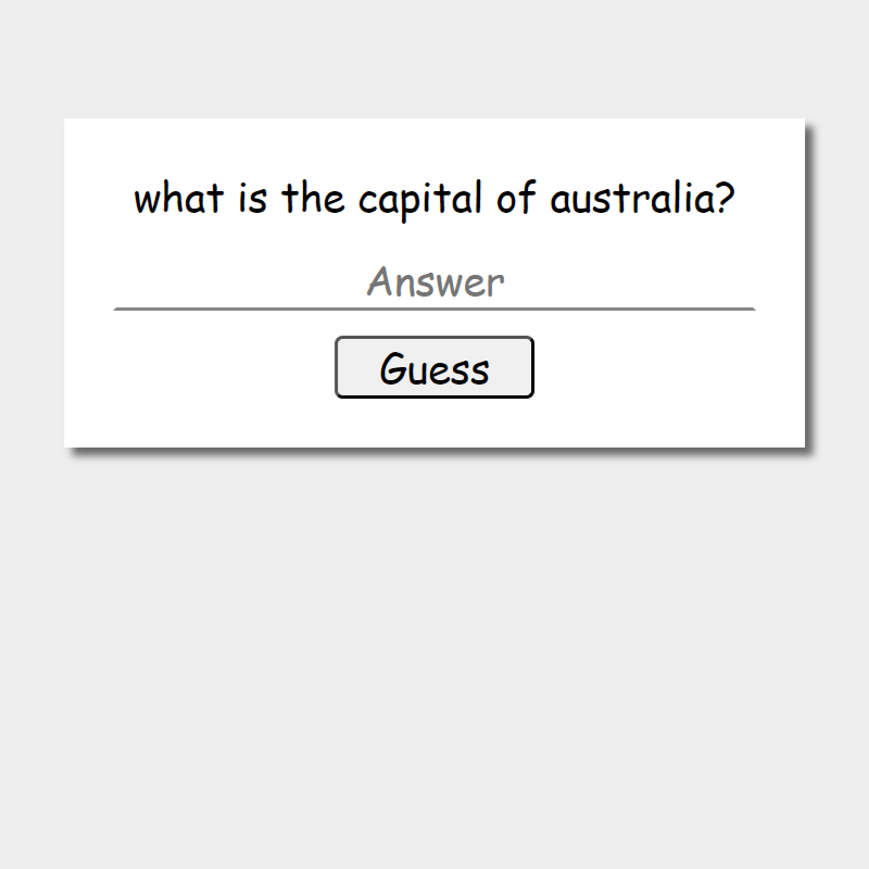 Quiz Project Screenshot.